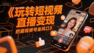 玩转短视频直播变现，把握视频号金风口-知一资源网