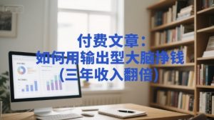 付费文章:如何用输出型大脑挣钱(三年收入翻倍)-知一资源网