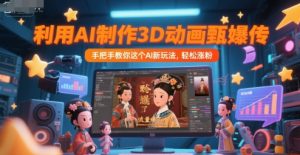 利用AI制作3D动画甄嬛传，流量爆了，手把手教你这个AI新玩法，轻松涨粉-知一资源网