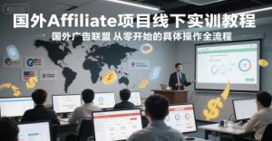 国外Affiliate项目线下实训教程,国外广告联盟从零开始的具体操作全流程-知一资源网