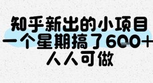 知乎新出的小项目,一个星期搞了6张,人人可做-知一资源网