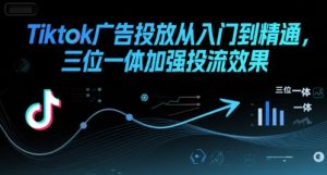 Tiktok广告投放从入门到精通,三位一体加强投流效果-知一资源网