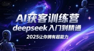 AI获客训练营,deepseek入门到精通,2025让你拥有超能力-知一资源网