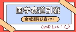 国学赛道精准拓客,自热矩阵日引99+ 获客SOP【揭秘】-知一资源网
