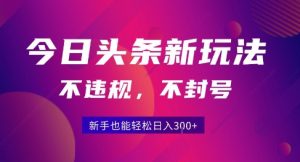 2025今日头条原创玩法5.0,不违规不封号,零门槛新手跟着做也能日入3张+-知一资源网