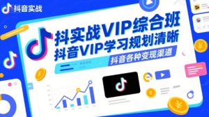 抖音实战VIP综合班,抖音VIP学习规划请晰抖音各种变现渠道-知一资源网