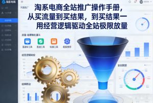 淘系电商全站推广操作手册，从买流量到买结果一用经营逻辑驱动全站极限放量-知一资源网