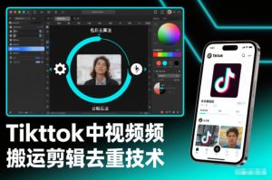 Tiktok中视频纯搬运剪辑去重技术，外来技术，自行测试-知一资源网