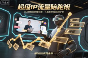 超级IP流量陪跑班，大V流量密码倾囊相授，可直接落地的实操步骤-知一资源网