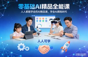 零基础AI精品全能课，人人都能学会的AI精品课，学会AI拥抱时代-知一资源网