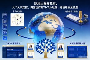 跨境出海实战营,从个人IP定位、内容创作到TikTok运营、跨境选品全覆盖-知一资源网