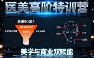 0-1000W医美高阶特训营课程，美学与商业双赋能-知一资源网