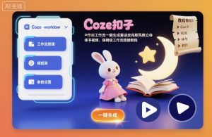 Coze扣子工作流一键生成童话皮克斯风格立体书视频，保姆级工作流搭建教程-知一资源网