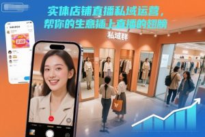 实体店铺直播私域运营，帮你的生意插上直播的翅膀-知一资源网