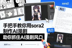 手把手教你用sora2制作AI漫剧，助你抓住AI漫剧风口-知一资源网