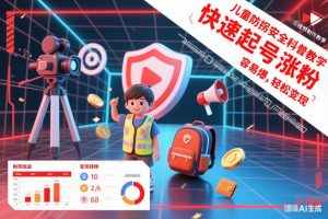 儿童防拐安全科普知识视频制作教学，快速起号涨粉，容易爆，轻松变现-知一资源网