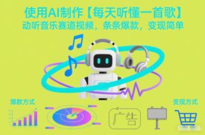 使用AI制作【每天听懂一首歌】动听音乐赛道视频，条条爆款，变现简单-知一资源网