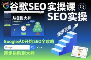 谷歌SEO实操课，Google从0开始SEO全攻略，逐步进阶到大神-知一资源网