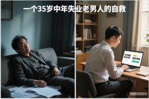 付费文章：一个35岁中年失业老男人的自救-知一资源网