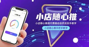 小店随心推微付费撬动自然流投手教学，小店随心推手把手教学-知一资源网