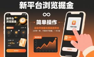 新平台浏览掘金，动动手指截张图就能挣米，2分钟一单，不限时不限量，一天5张【揭秘】-知一资源网