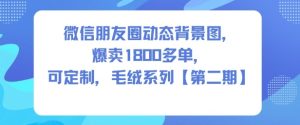 微信朋友圈动态背景图，爆卖1800多单，可定制，毛绒系列【第二期】-知一资源网