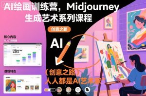 AI绘画训练营，Midjourney生成艺术系列课程，人人都是AI艺术家-知一资源网