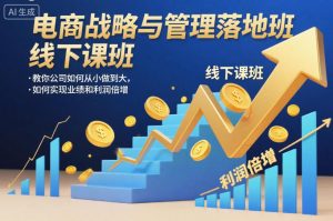 电商战略与管理落地班线下课，教你公司如何从小做到大，如何实现业绩和利润倍增【录音】-知一资源网