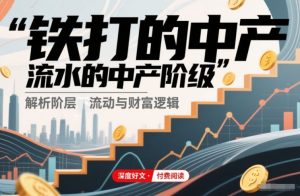 付费文章：铁打的中产，流水的中产阶级-知一资源网