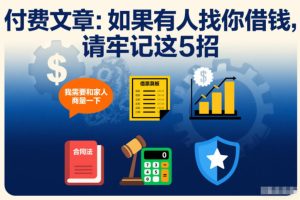 付费文章：如果有人找你借钱，请牢记这5招-知一资源网