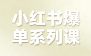 小红书爆单系列课，聚焦小红书电商全链路增长（更新）-知一资源网